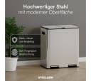 STEELSØN Mülleimer Elyron 2x30 Liter Edelstahl Soft-Close Fußpedal Bild 3