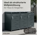 STEELSØN Mülltonnenbox Diorus 240L Anthrazit 3 Türen Bild 1