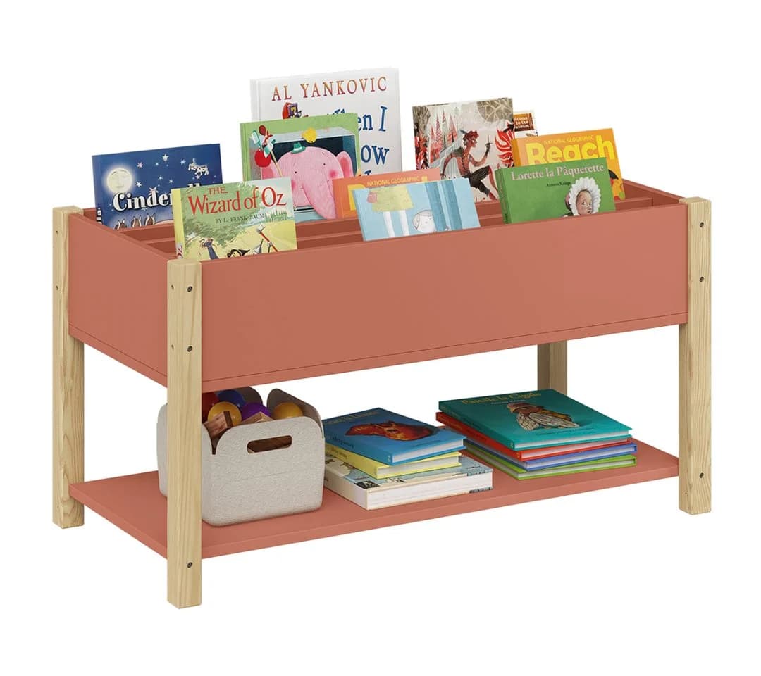 Bellabino Kinderregal Teme Terrakotta/Natur mit 4 Fächern - Bild 2