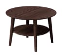 skølm Couchtisch Mjölnir Eiche Massivholz Dunkel Lackiert Ø70 cm Bild 1