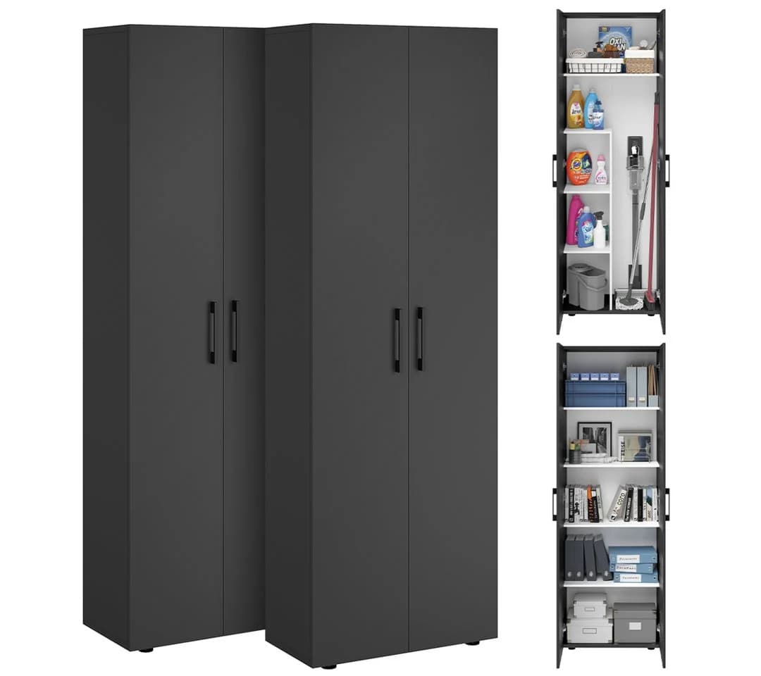 Bellamio Mehrzweckschrank-Set Apol Anthrazitschwarz 2er-Set - Bild 2