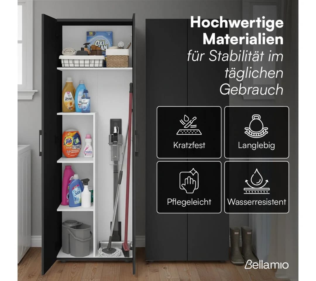 Bellamio Mehrzweckschrank-Set Apol Anthrazitschwarz 2er-Set - Bild 3