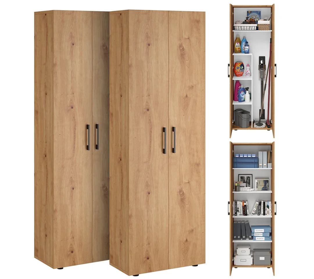 Bellamio Mehrzweckschrank-Set Apol Eichenoptik 2er-Set - Bild 2
