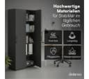 Bellamio Mehrzweckschrank Apol Anthrazitschwarz Aktenschrank 2 Türen 5 Fächer Bild 5