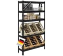 STEELSØN Flaschenregal Tarf Schwarz Metall 3 Ablagen Bild 2