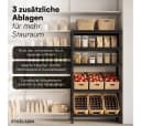 STEELSØN Flaschenregal Tarf Schwarz Metall 3 Ablagen Bild 4