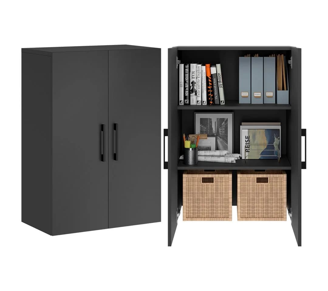 Bellamio Mehrzweckschrank Apol 88 cm hoch Anthrazitschwarz Büroschrank - Bild 2