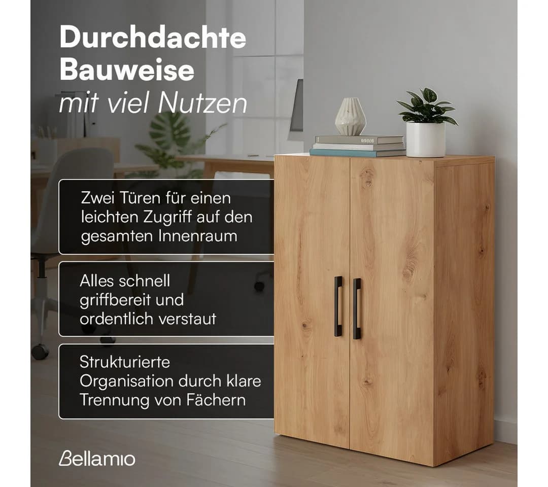 Bellamio Mehrzweckschrank Apol Eichenoptik 3 Fächer - Bild 4