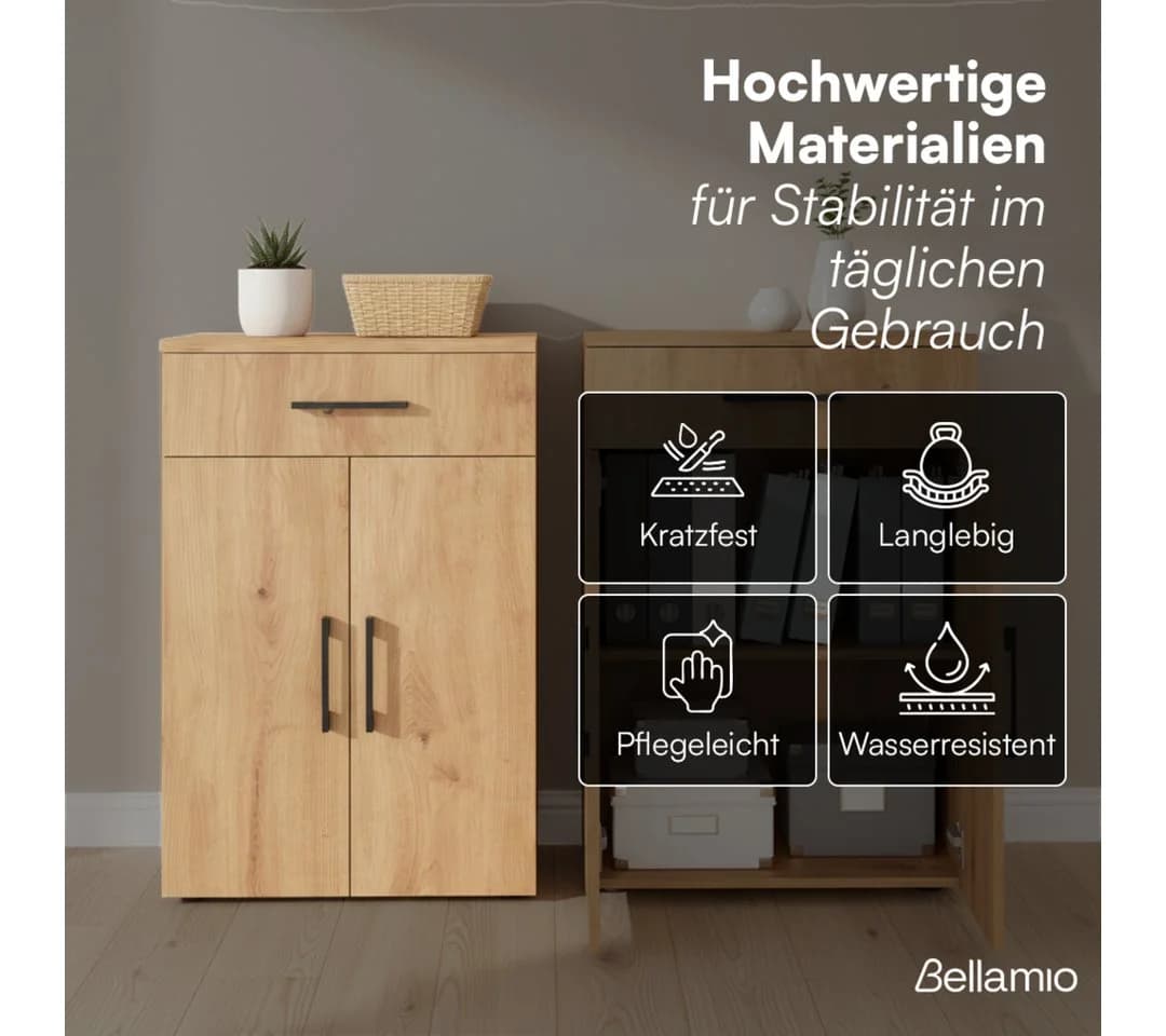Bellamio Mehrzweckschrank Apol 88 cm - Eichenoptik - Bild 5