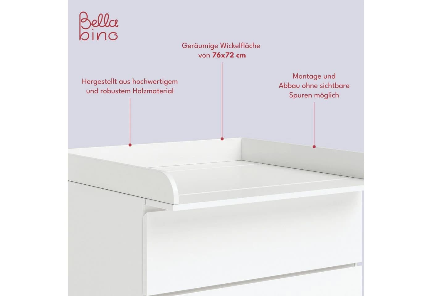 Bellabino Wickelaufsatz Oti für IKEA Malm Hemnes Nordli - Bild 3