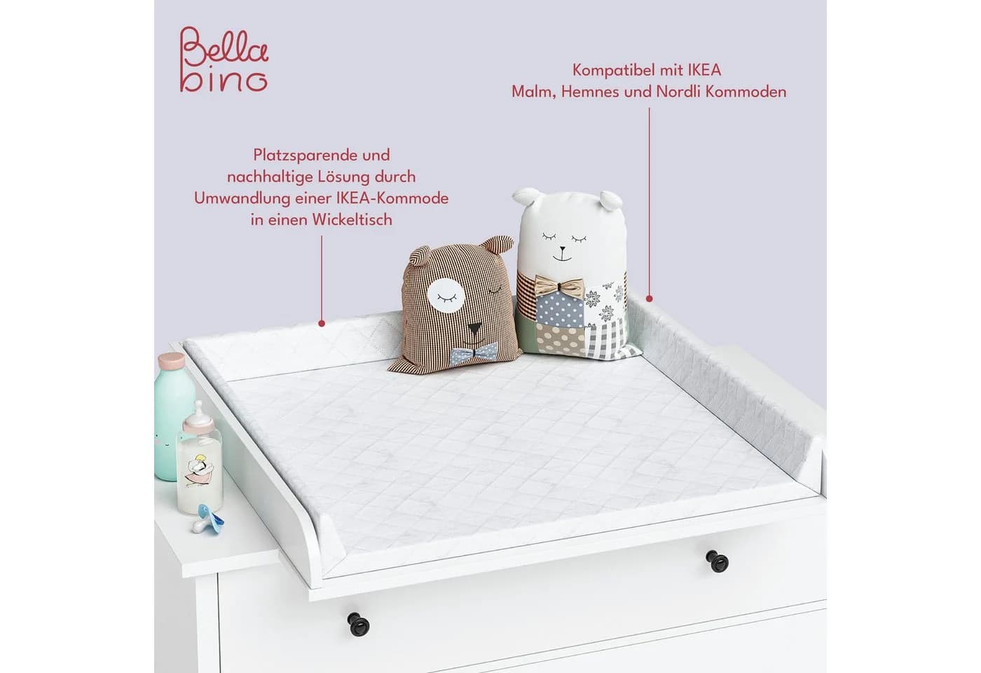 Bellabino Wickelaufsatz Oti für IKEA Malm Hemnes Nordli - Bild 4