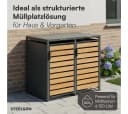 STEELSØN Mülltonnenbox Kestra 120L Holzoptik Stahl Bild 3