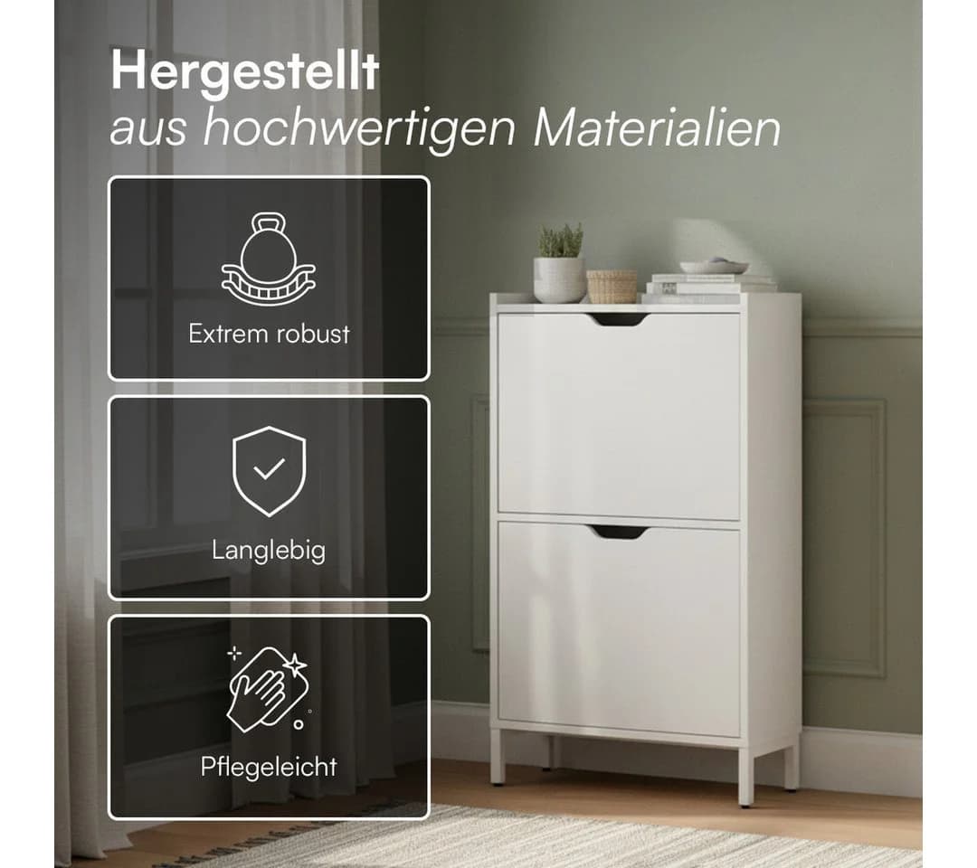 Bellamio Schuhschrank Ceyhan 19 cm Tiefe für schmale Flure - Bild 5