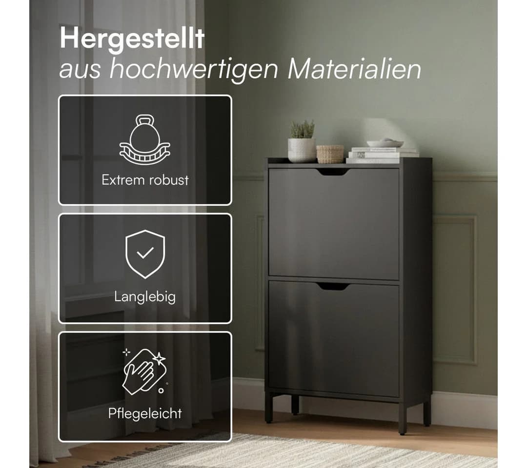 Bellamio Schuhschrank Ceyhan 19 cm Tiefe für schmale Flure - Bild 5