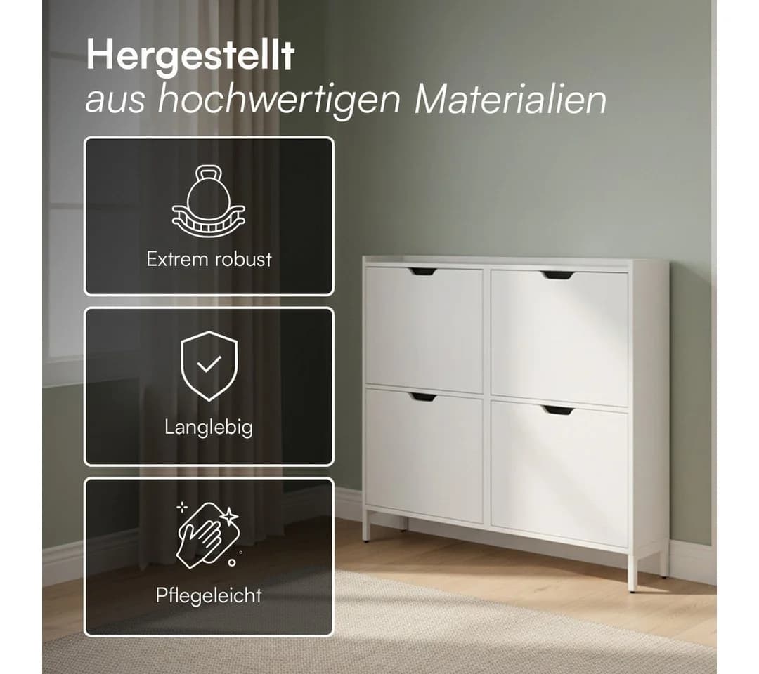 Bellamio Schuhschrank Ceyhan 19 cm Tiefe für schmale Flure - Bild 5