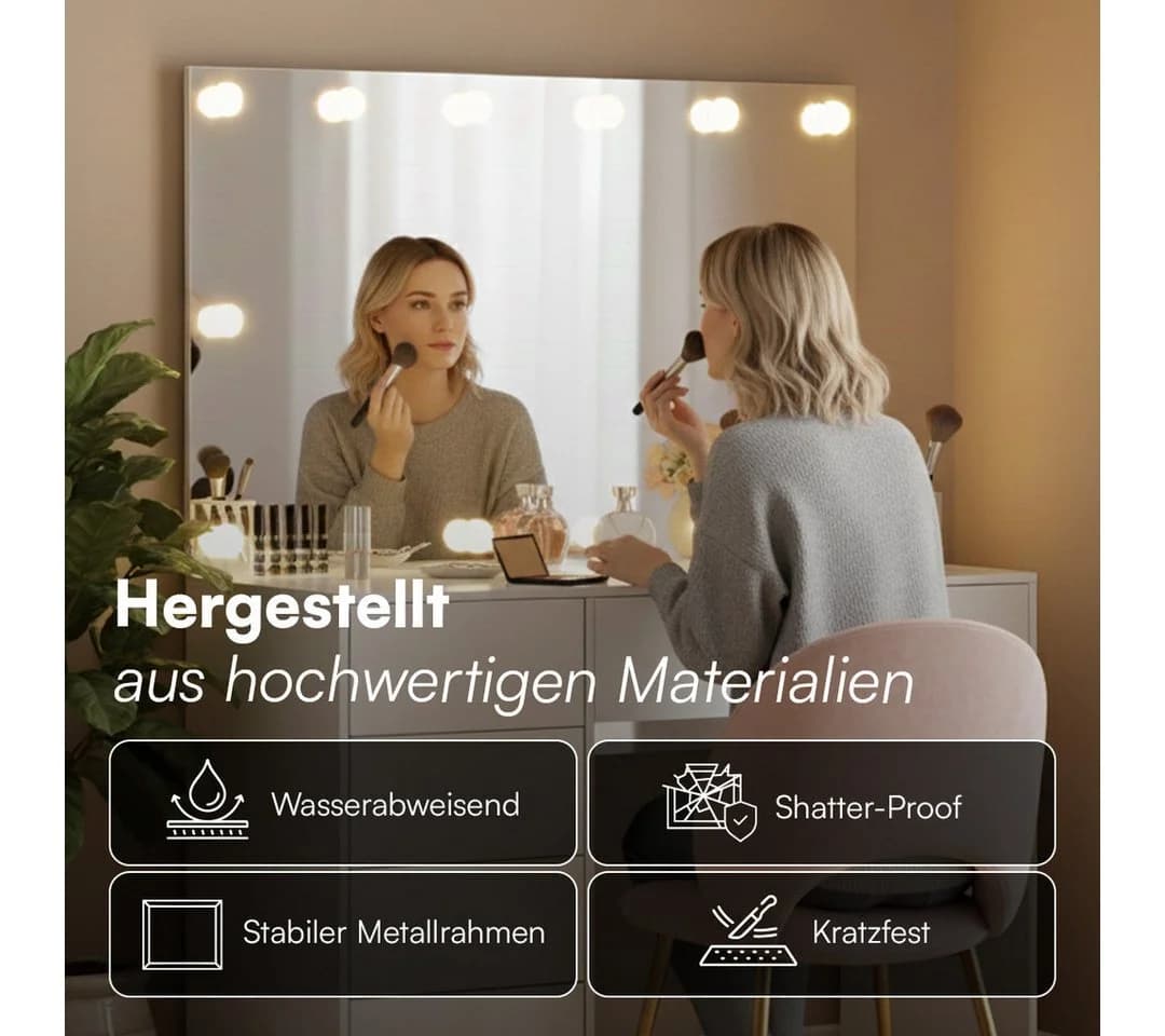 Bellamio Schminkspiegel Livny Hollywood mit LED-Beleuchtung & Touch - Bild 5
