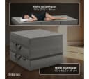 Bellamio Klappmatratze Lomme 3-teilig 15 cm hoch 90x200 cm Dunkelgrau Bild 5
