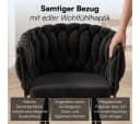 skølm Esszimmerstuhl Sudri Schwarz Samt gepolstert 2er Set Bild 3