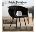 skølm Esszimmerstuhl Sudri Schwarz Samt gepolstert 2er Set Bild 4