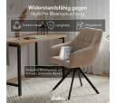 skølm Esszimmerstuhl Sköll Drehstuhl Samt-Bezug 6er Set Macchiato Bild 5