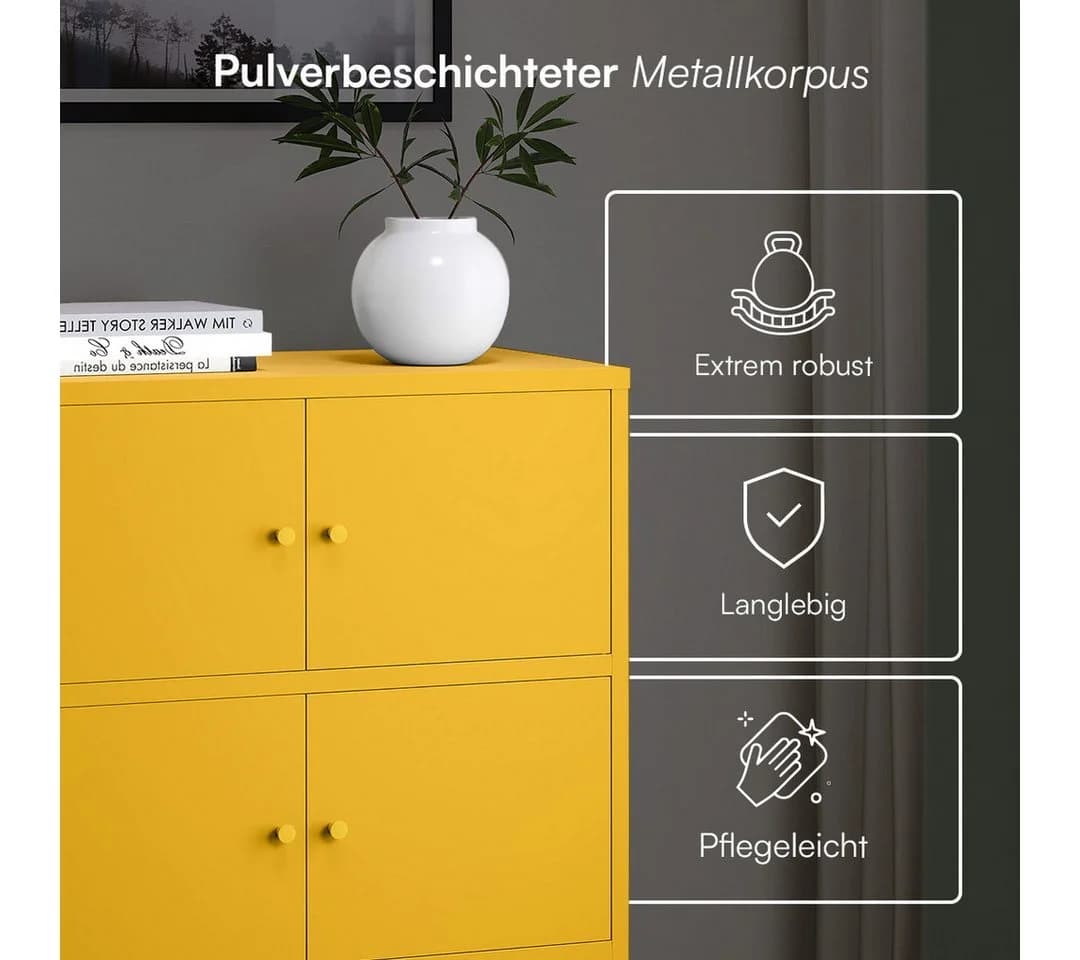 skølm Kommode Atriona Metall Senfgelb Industriedesign - Bild 4