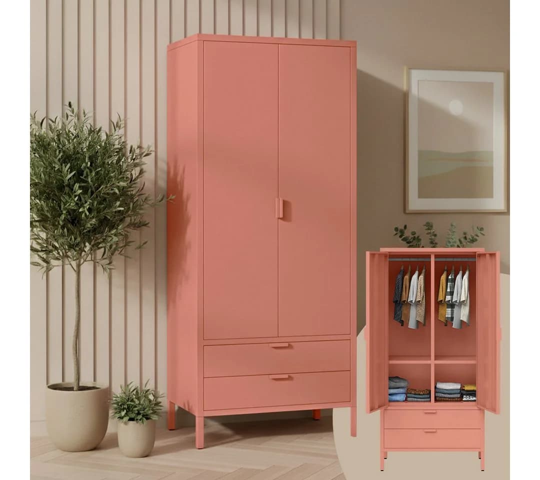 skølm Kleiderschrank Ituri Metall Terrakotta - Bild 2