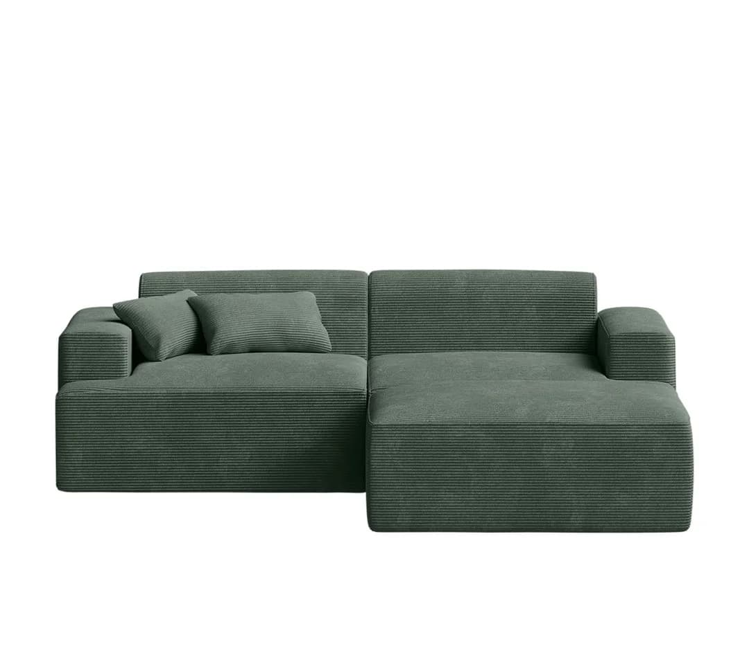 skølm Sofa Freki Cord 3-Sitzer Dunkelgrün
