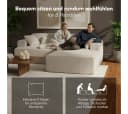 skølm Sofa Freki aus Cord, Beige, 3-Sitzer inkl. Hocker und 2 Kissen Bild 3