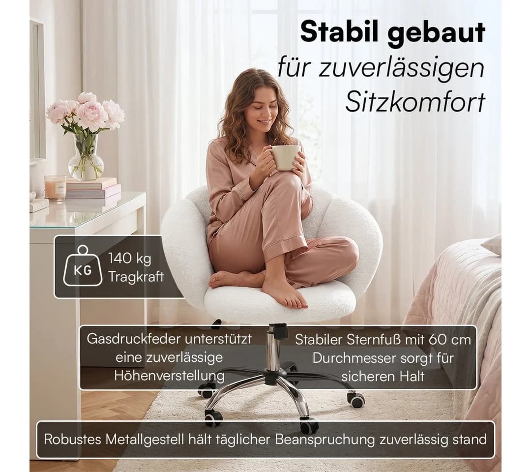 Ergonomischer Bürostuhl in Weiß - Bild 5
