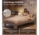 Bellamio Massivholzbett Kavir Cremegrau mit Lattenrost Bild 4