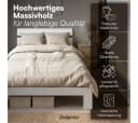 Bellamio Massivholzbett Kavir Weiß mit Lattenrost Bild 5