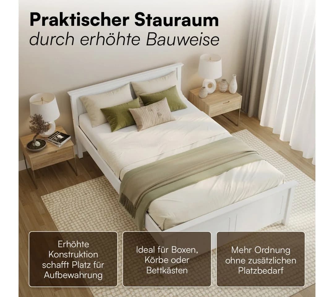 Bellamio Massivholzbett Medje Kiefer Landhausstil - Bild 5