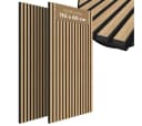 Bellamio Akustikpaneel Kilwa 3D Lamellenwand Eiche Holzoptik Bild 2