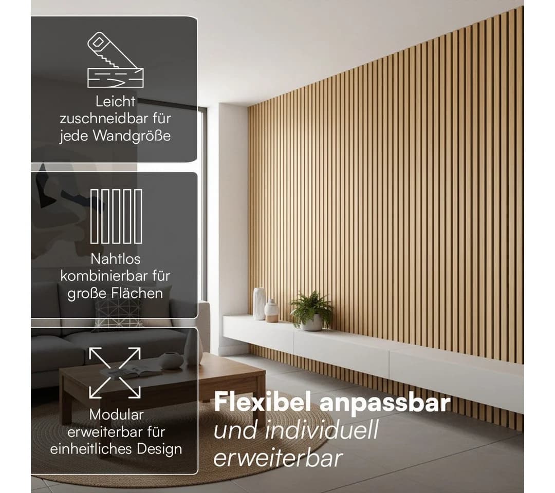 skølm 3D Wandpaneel Rune Akustikpaneel Holzoptik - Bild 4