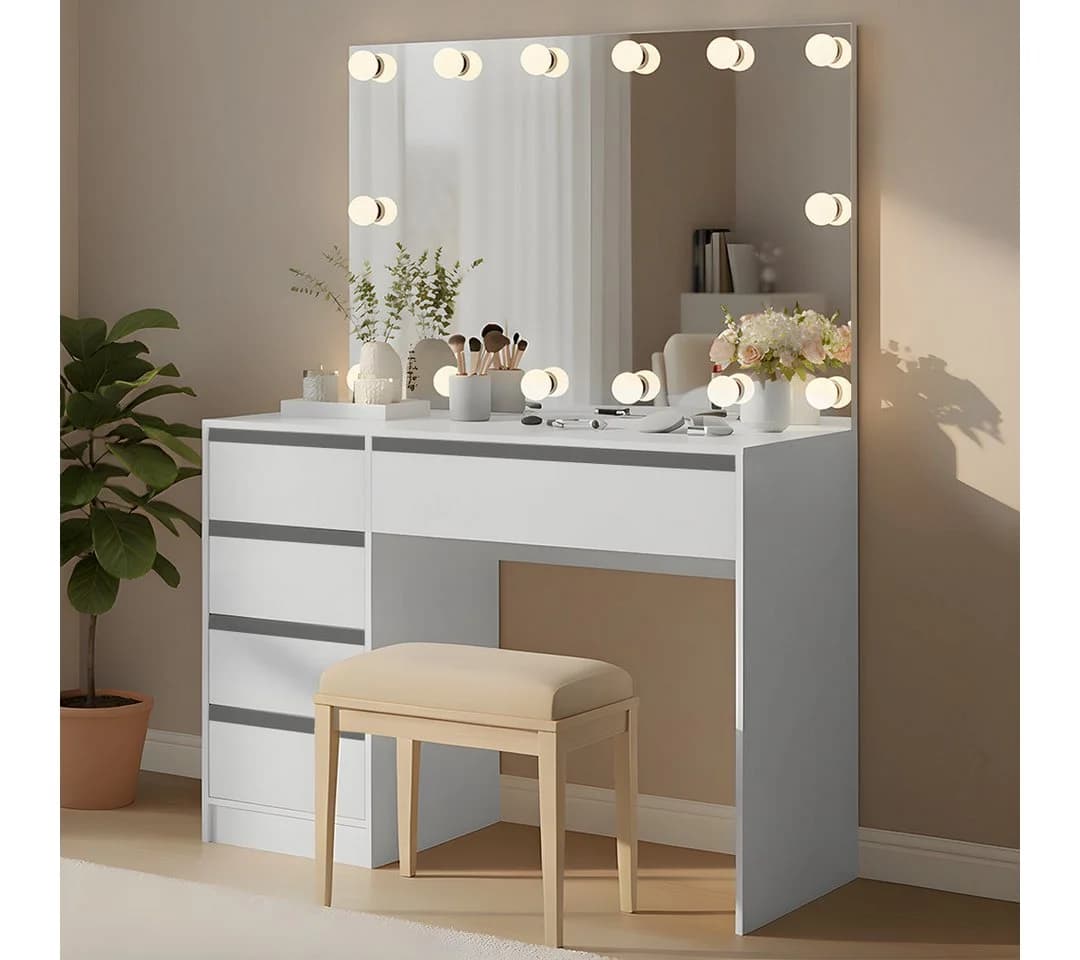 Bellamio Schminktisch Nore mit LED-Beleuchtung Weiß - Bild 2