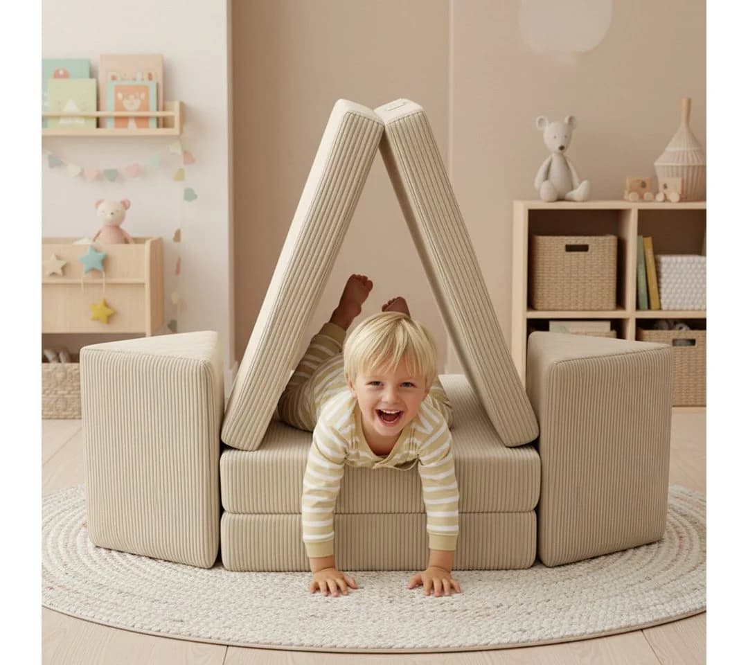 Bellabino Kindersofa Nile Beige Modulares Spielsofa