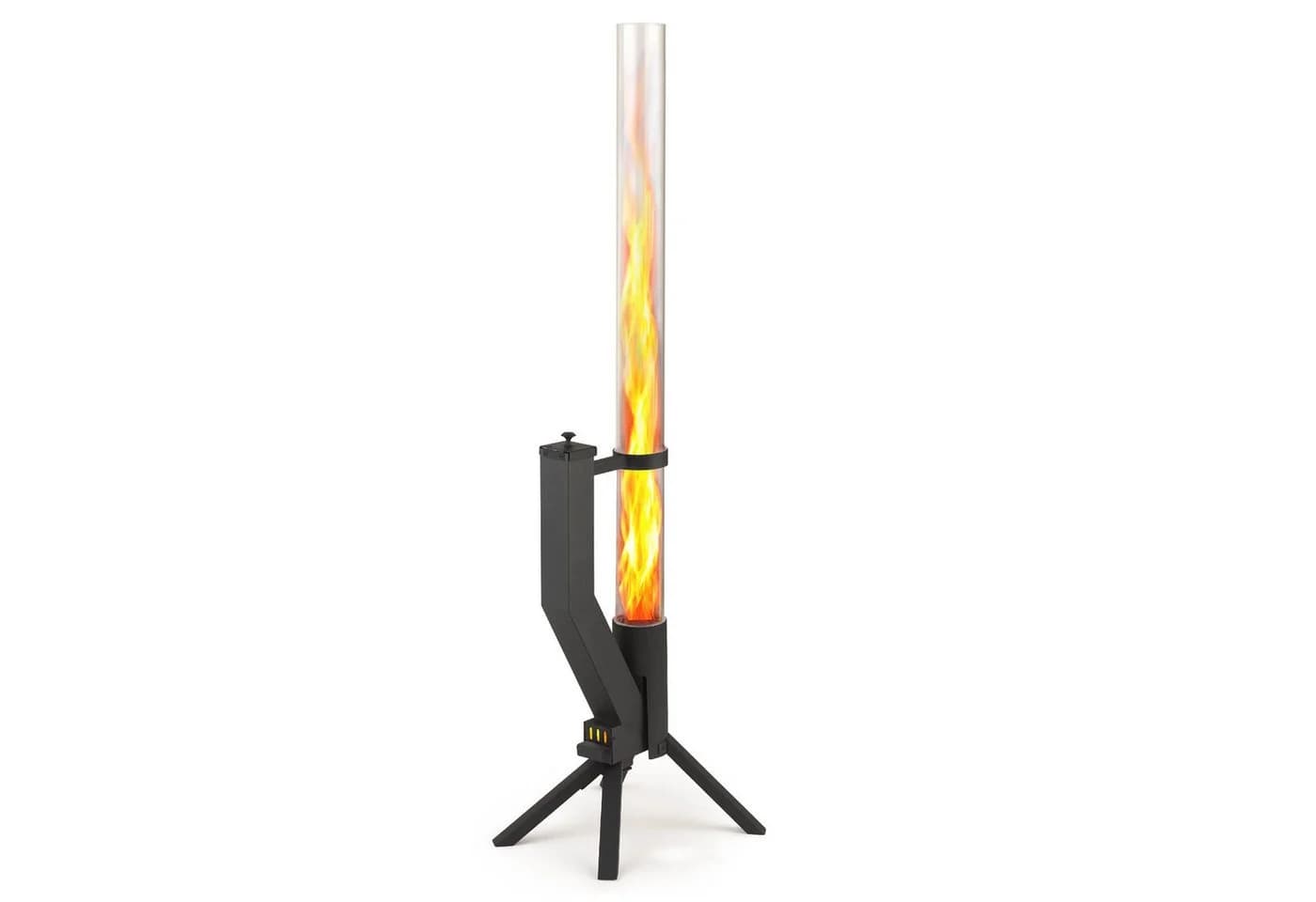 Gardenflare Feuerschale Edelstahl Schwarz Feuersäule für Garten - Bild 4