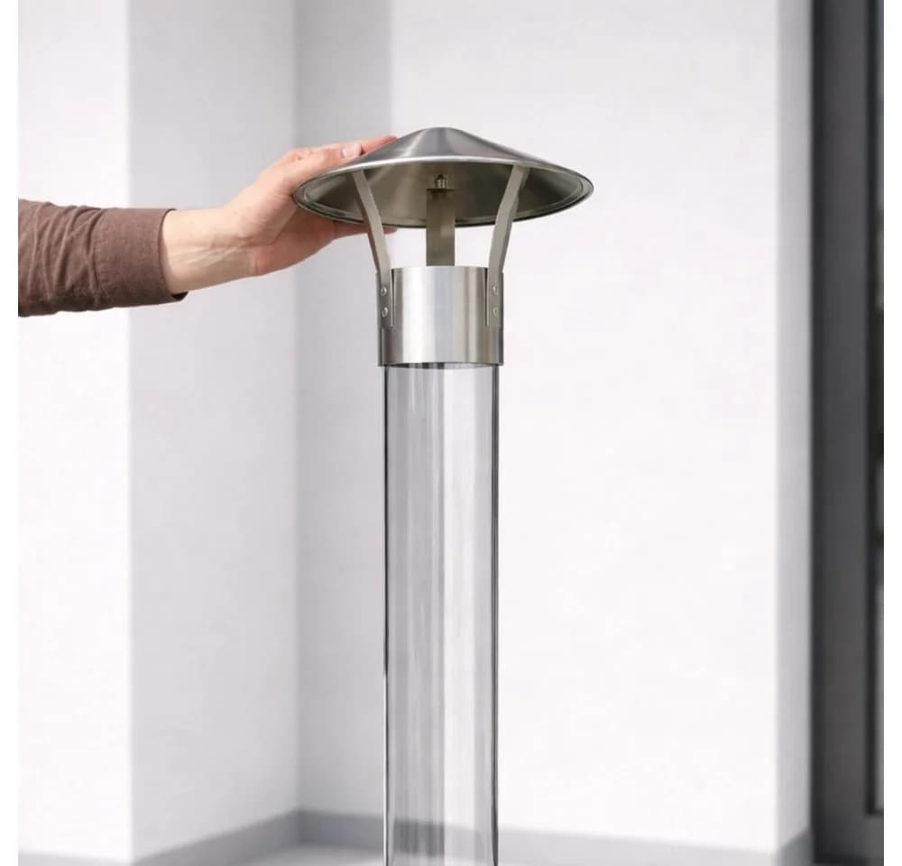 Gardenflare Funkenfänger für Feuerrohr Edelstahl Silber - Bild 4