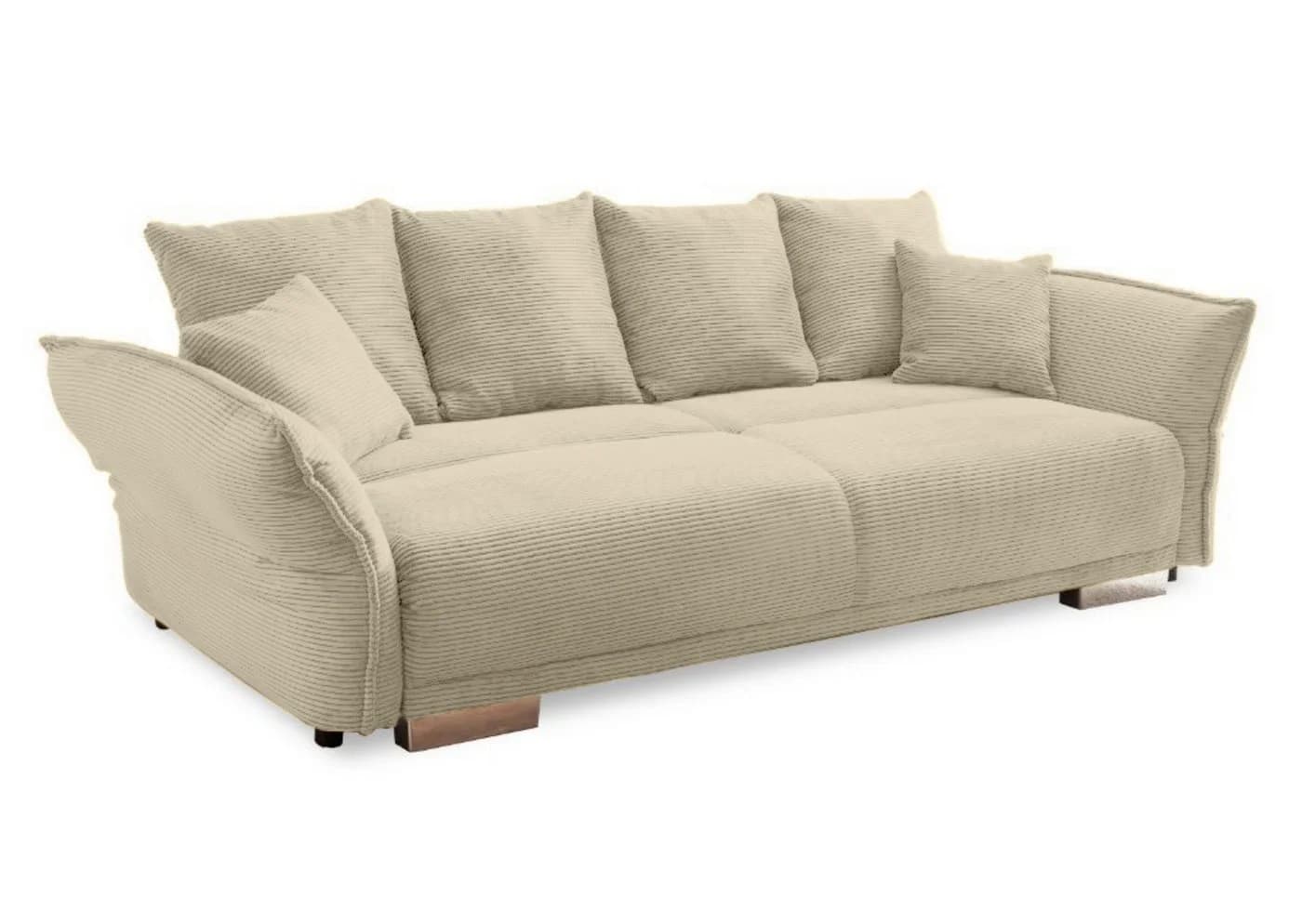 luma-home Big-Sofa mit Bettfunktion und Stauraum Beige Grau - Bild 2