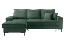 luma-home Ecksofa mit Bettfunktion und Bettkasten Grün Cord Bild 2