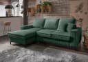 luma-home Ecksofa mit Bettfunktion und Bettkasten Grün Cord Bild 3
