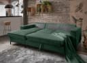 luma-home Ecksofa mit Bettfunktion und Bettkasten Grün Cord Bild 4