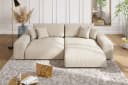 luma-home Ecksofa mit Schlaffunktion und Bettkasten Beige Bild 3