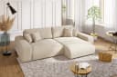 luma-home Ecksofa mit Schlaffunktion und Bettkasten Beige Bild 4