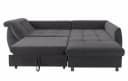 luma-home Ecksofa 17005 mit Bettfunktion, Mikrofaser Anthrazit Bild 1