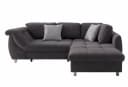 luma-home Ecksofa 17005 mit Bettfunktion, Mikrofaser Anthrazit Bild 2