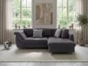 luma-home Ecksofa 17005 mit Bettfunktion, Mikrofaser Anthrazit Bild 3