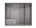 luma-home Schwebetürenschrank 22033 Weiß mit Glasfront und Spiegeltür Bild 1