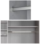 luma-home Schwebetürenschrank 22033 Weiß mit Glasfront und Spiegeltür Bild 5