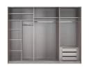luma-home Schwebetürenschrank 22040 Sand Grau Glasfront Spiegel Bild 1